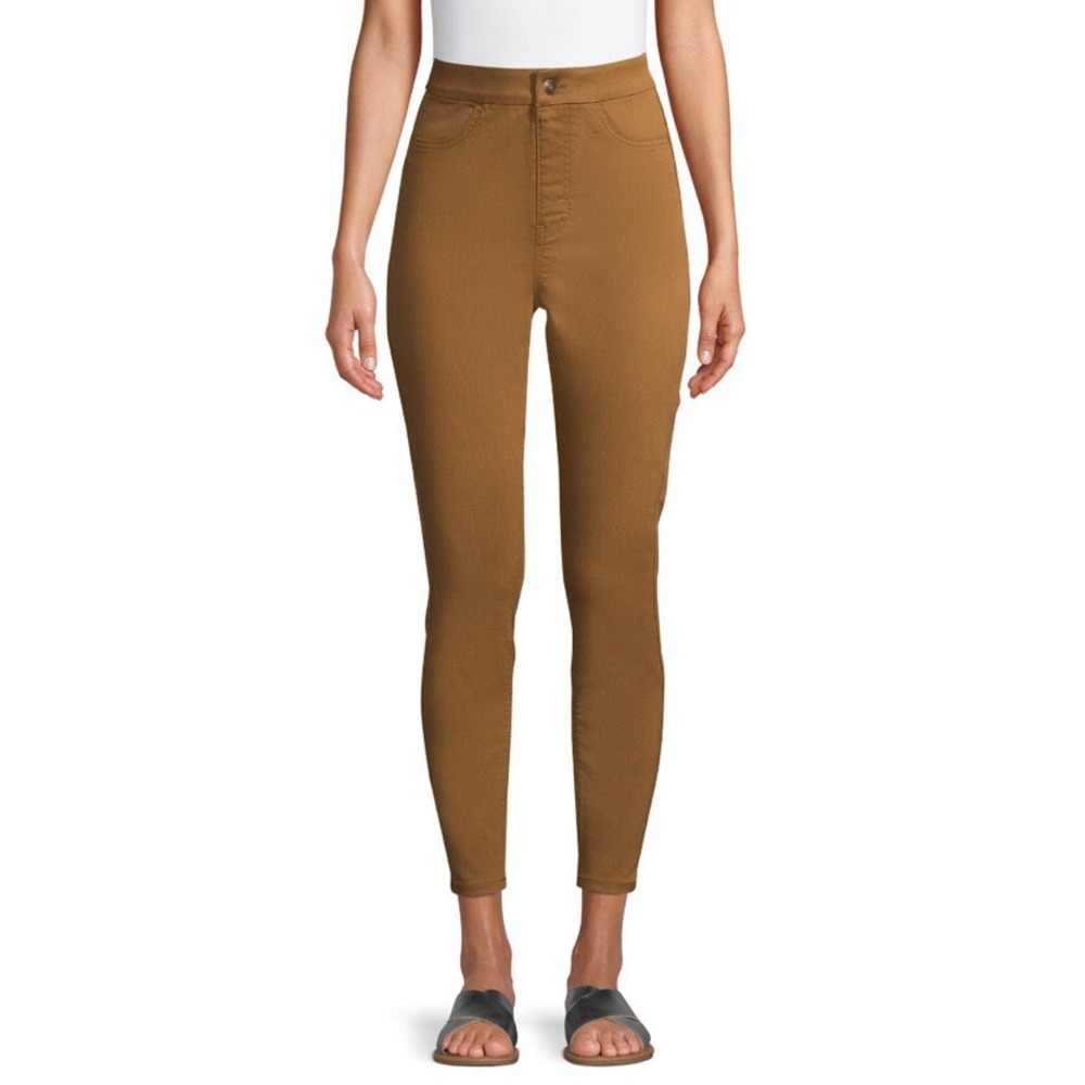 No Boundaries NOBO Womens Small (3-5) Curvy Super High Rise Jegging Brown